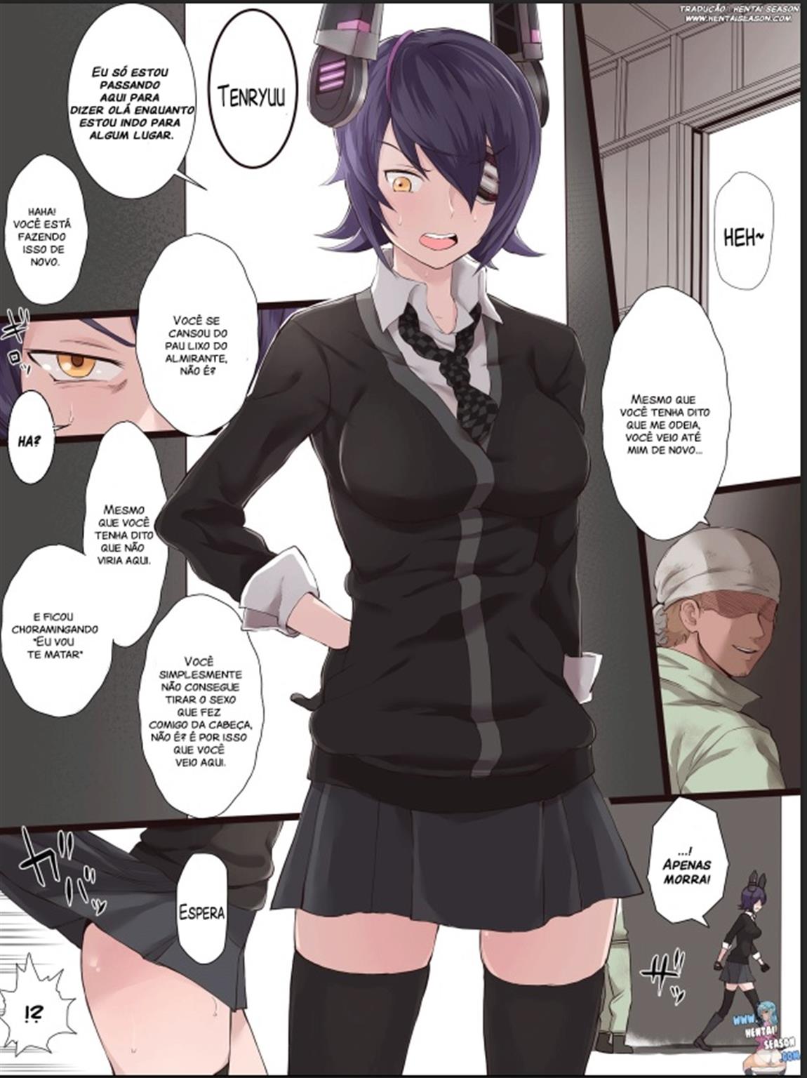 Tenryuu se apaixonou por sexo adúltero com um mecânico safado sem o conhecimento do almirante.